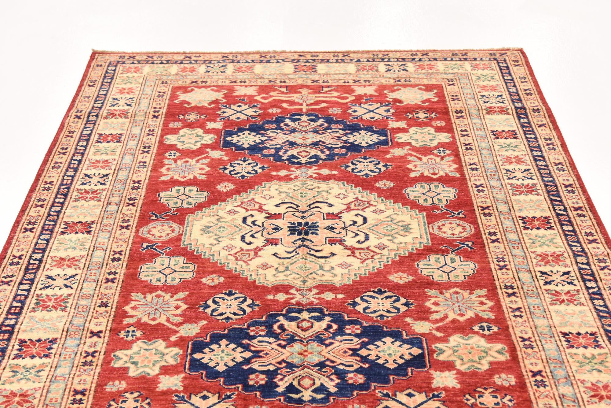 4' 11 x 6' 8 Hand Knotted Kazak Oriental Rug