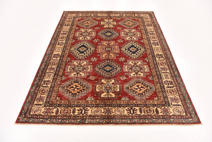 Detail image of 4' 11 x 6' 6 Hand Knotted Kazak Oriental Rug