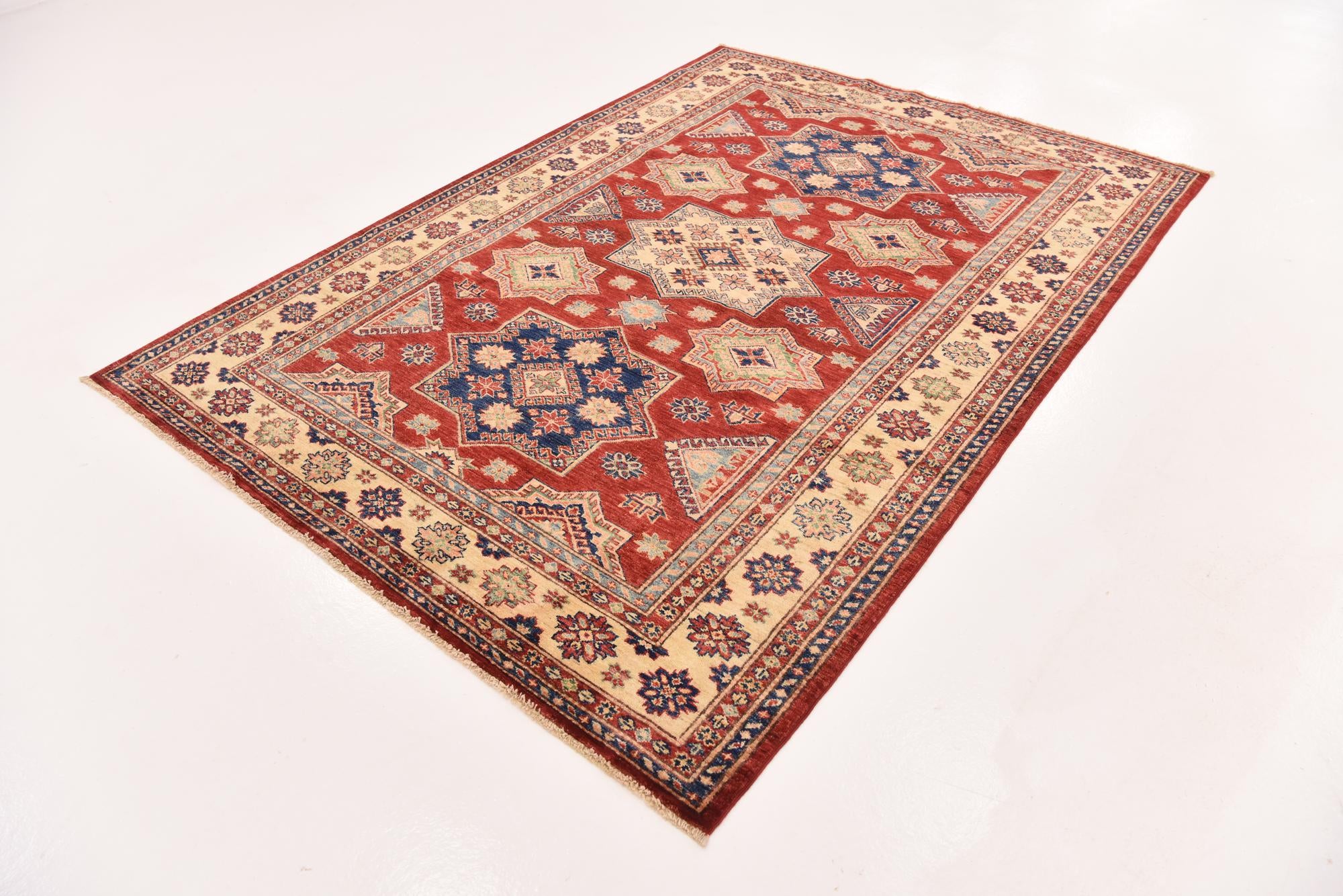 5' 7 x 7' 11 Hand Knotted Kazak Oriental Rug