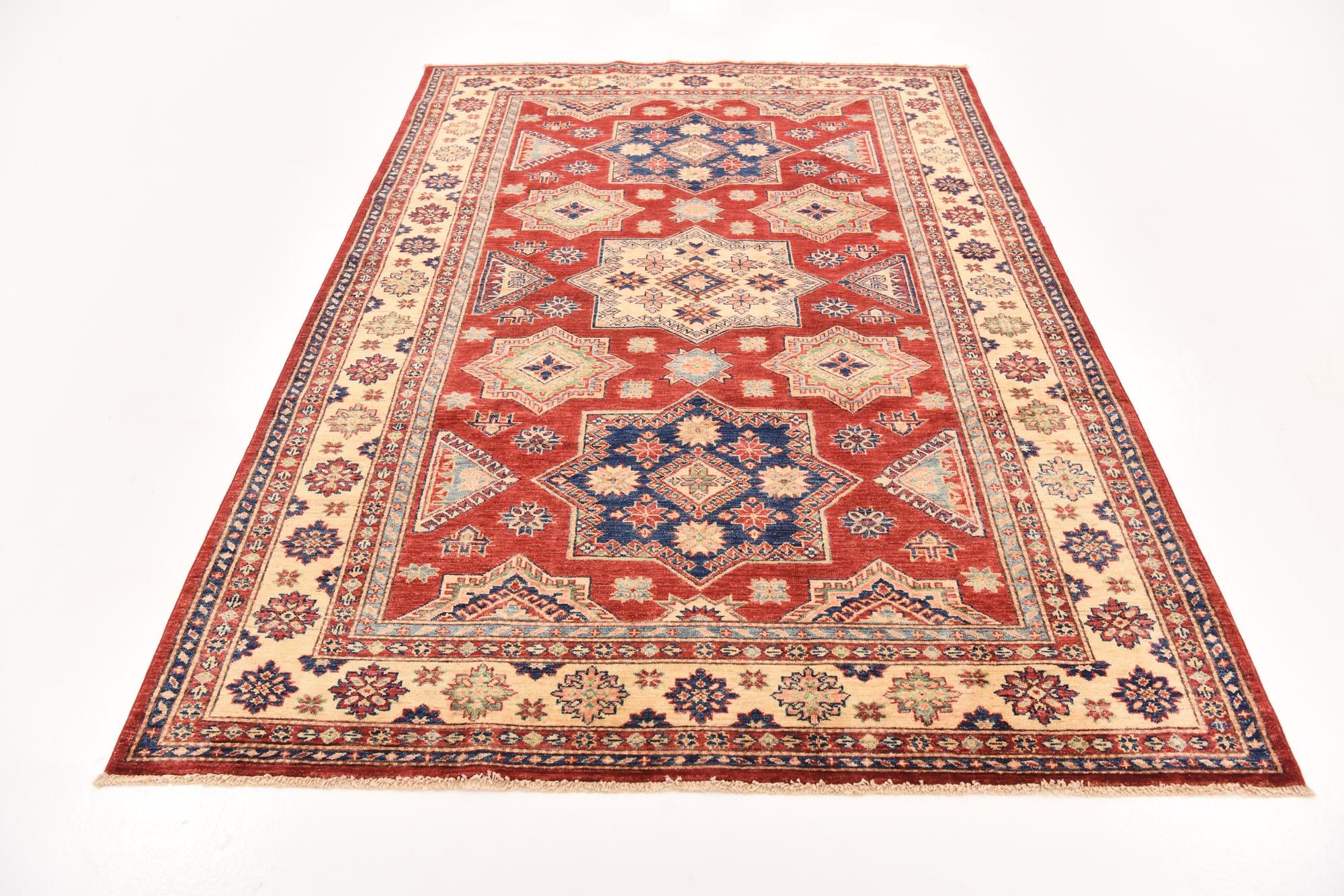 5' 7 x 7' 11 Hand Knotted Kazak Oriental Rug