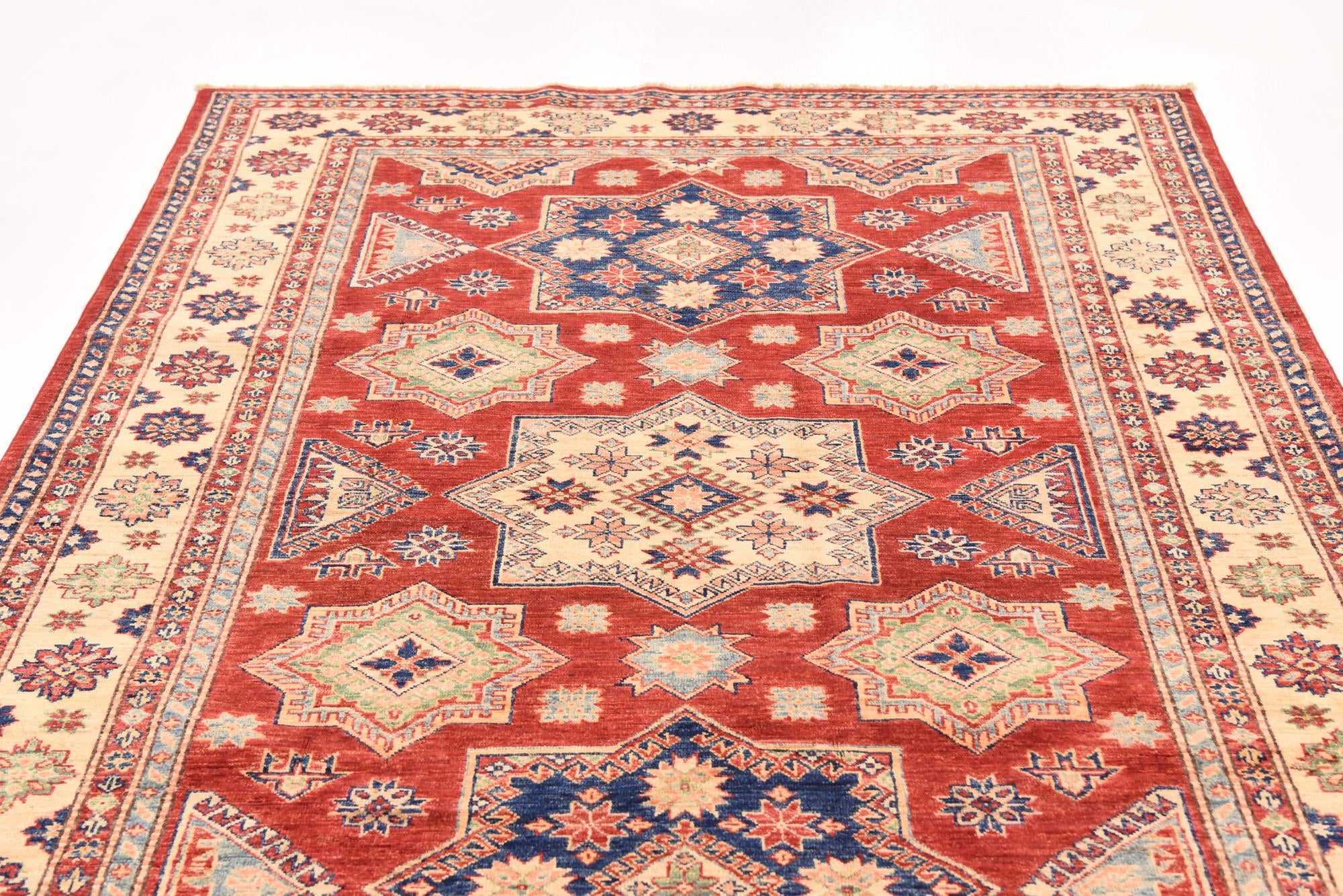 5' 7 x 7' 11 Hand Knotted Kazak Oriental Rug