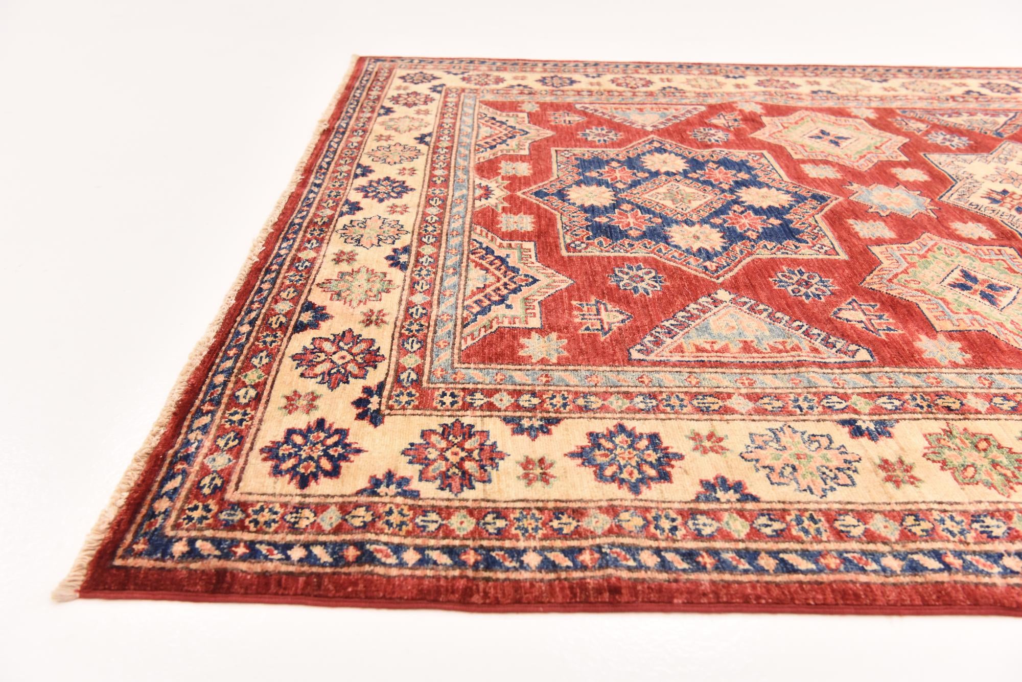5' 7 x 7' 11 Hand Knotted Kazak Oriental Rug