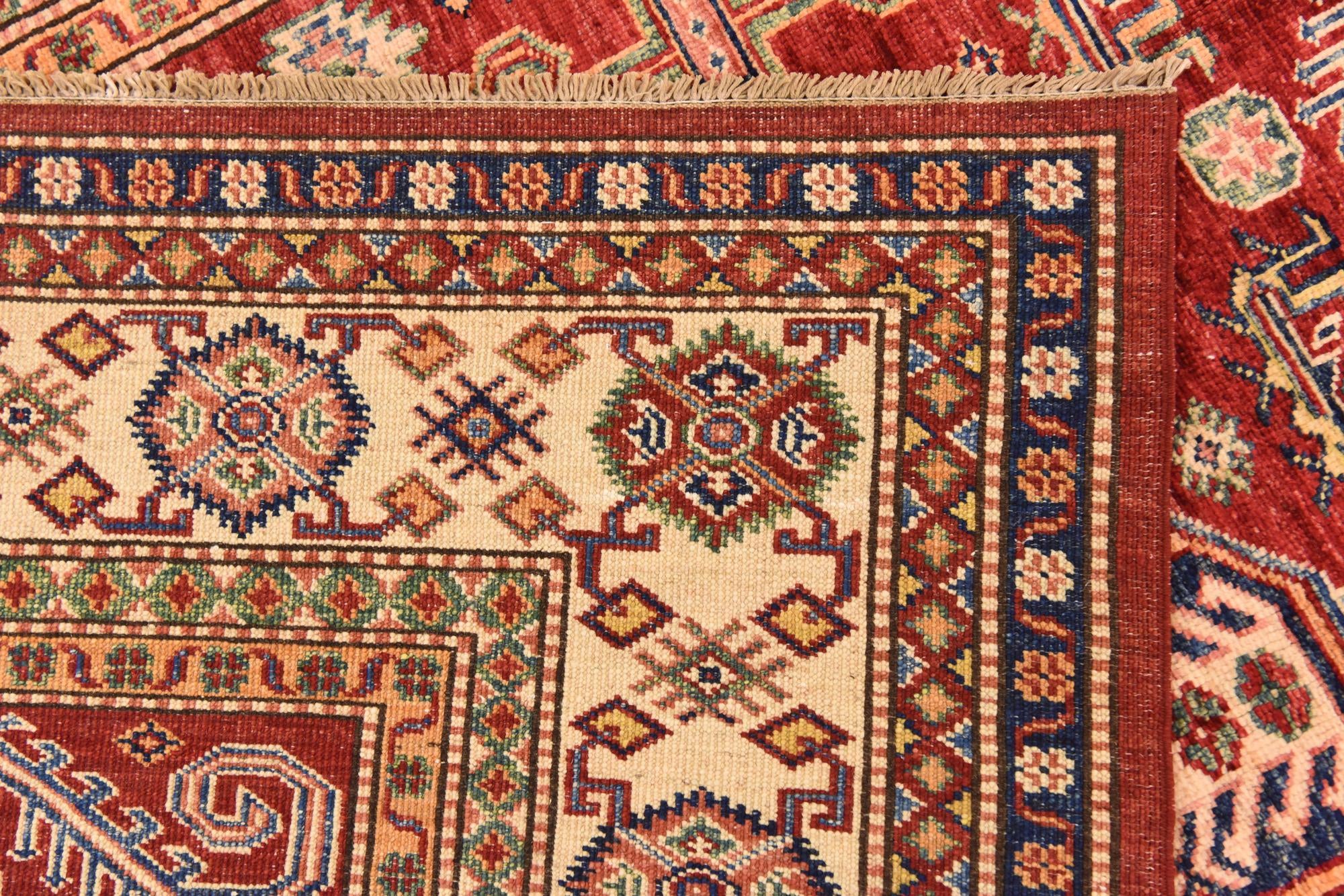 5' 9 x 8' 2 Hand Knotted Kazak Oriental Rug