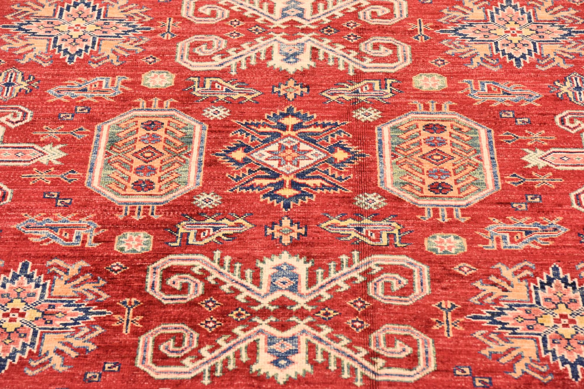 5' 9 x 8' 2 Hand Knotted Kazak Oriental Rug