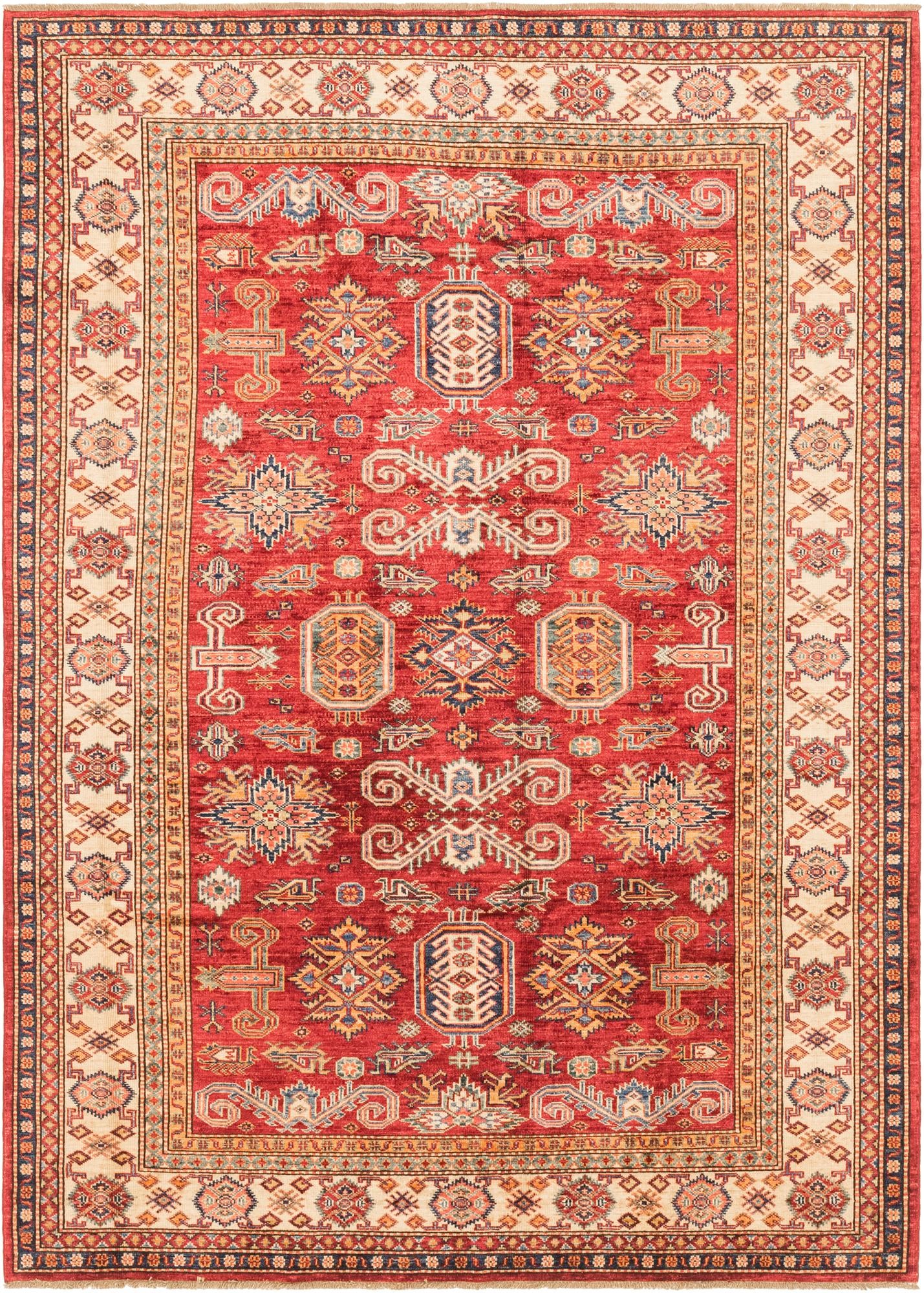 5' 9 x 8' 2 Hand Knotted Kazak Oriental Rug