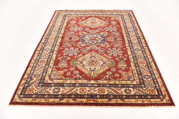 5' 8 x 7' 7 Hand Knotted Kazak Oriental Rug