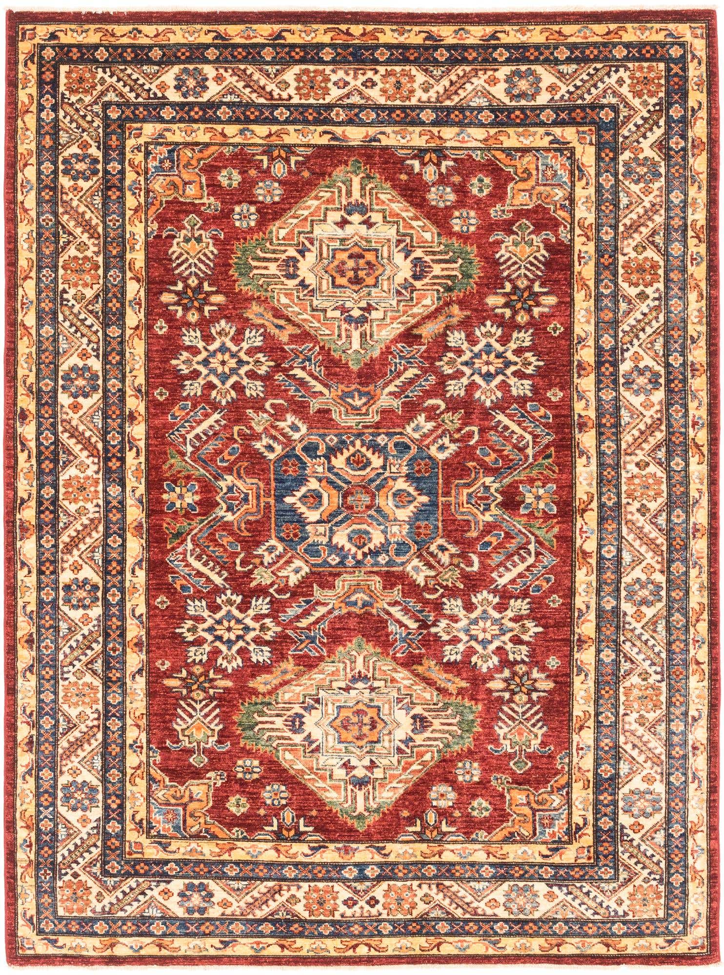 5' 8 x 7' 7 Hand Knotted Kazak Oriental Rug