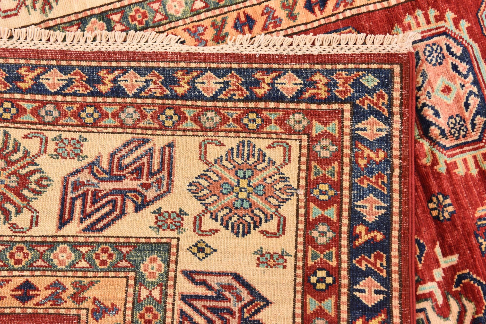 5' 7 x 8' 2 Hand Knotted Kazak Oriental Rug