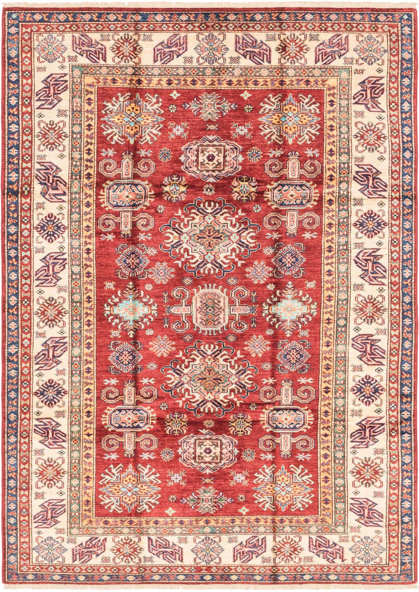 5' 7 x 8' 2 Hand Knotted Kazak Oriental Rug