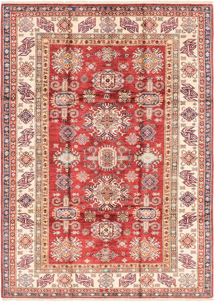 5' 7 x 8' 2 Hand Knotted Kazak Oriental Rug