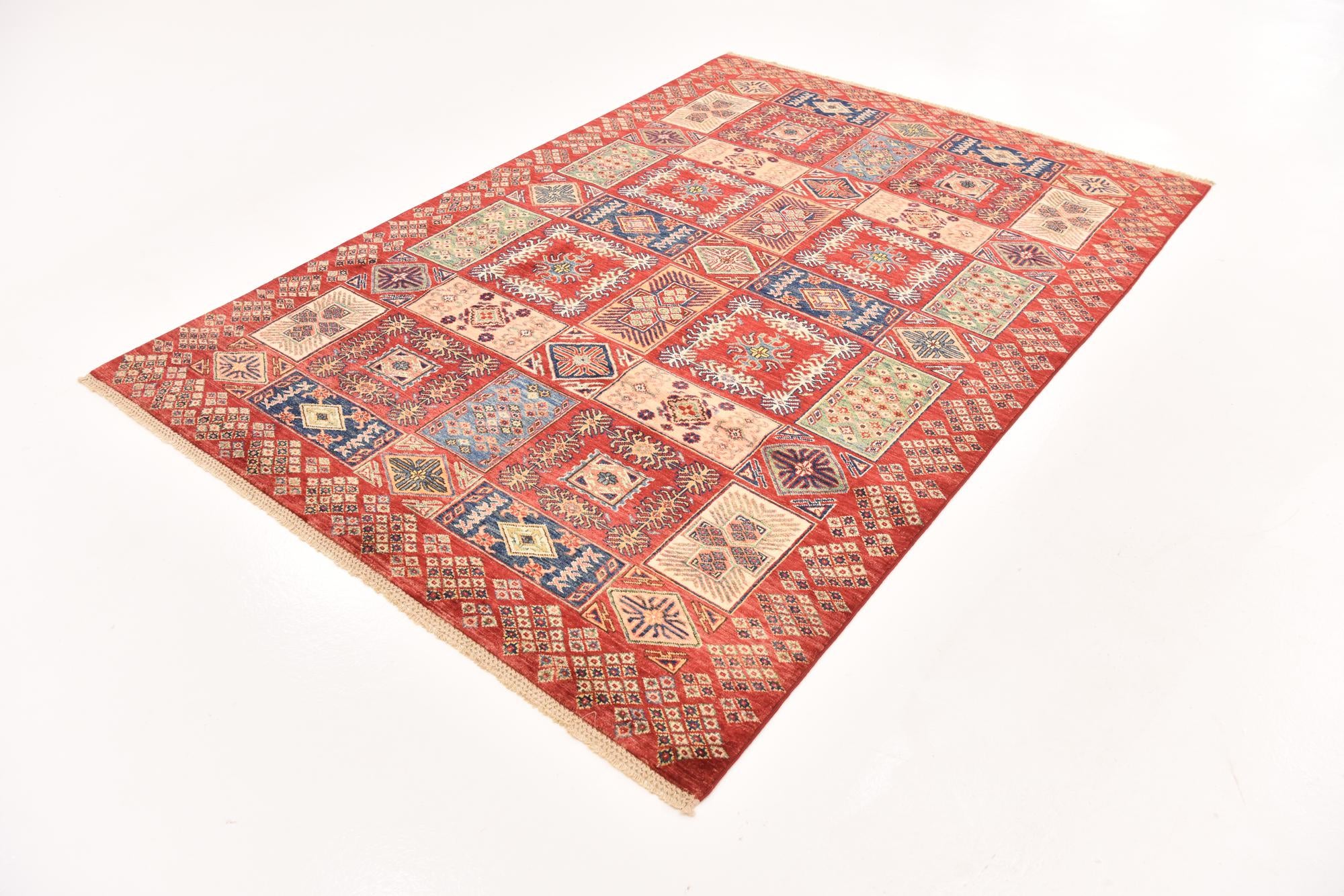 5' 7 x 8' Hand Knotted Kazak Oriental Rug