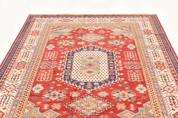 5' 7 x 7' 5 Hand Knotted Kazak Oriental Rug