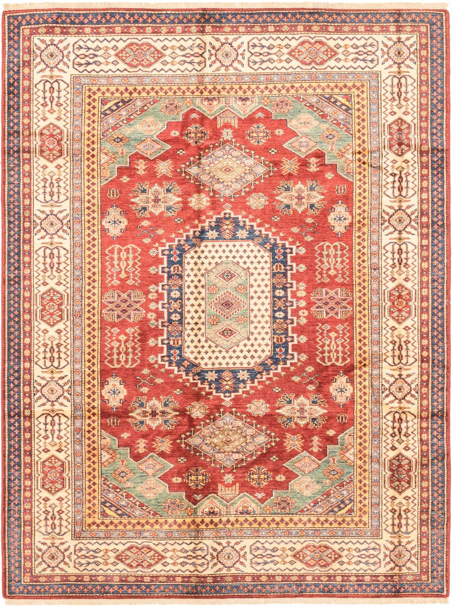 5' 7 x 7' 5 Hand Knotted Kazak Oriental Rug