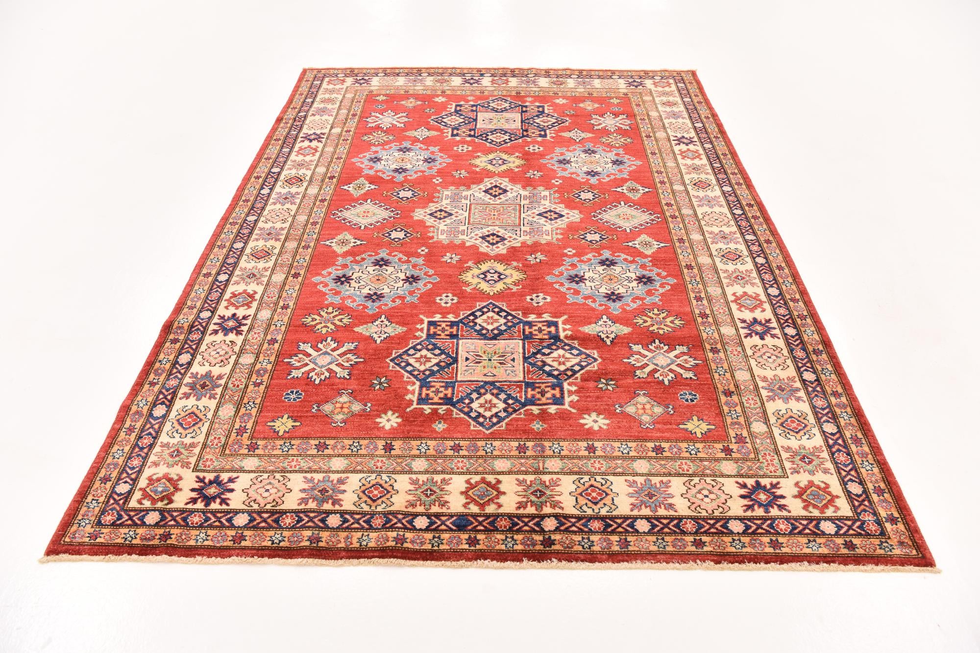 5' 10 x 8' 1 Hand Knotted Kazak Oriental Rug