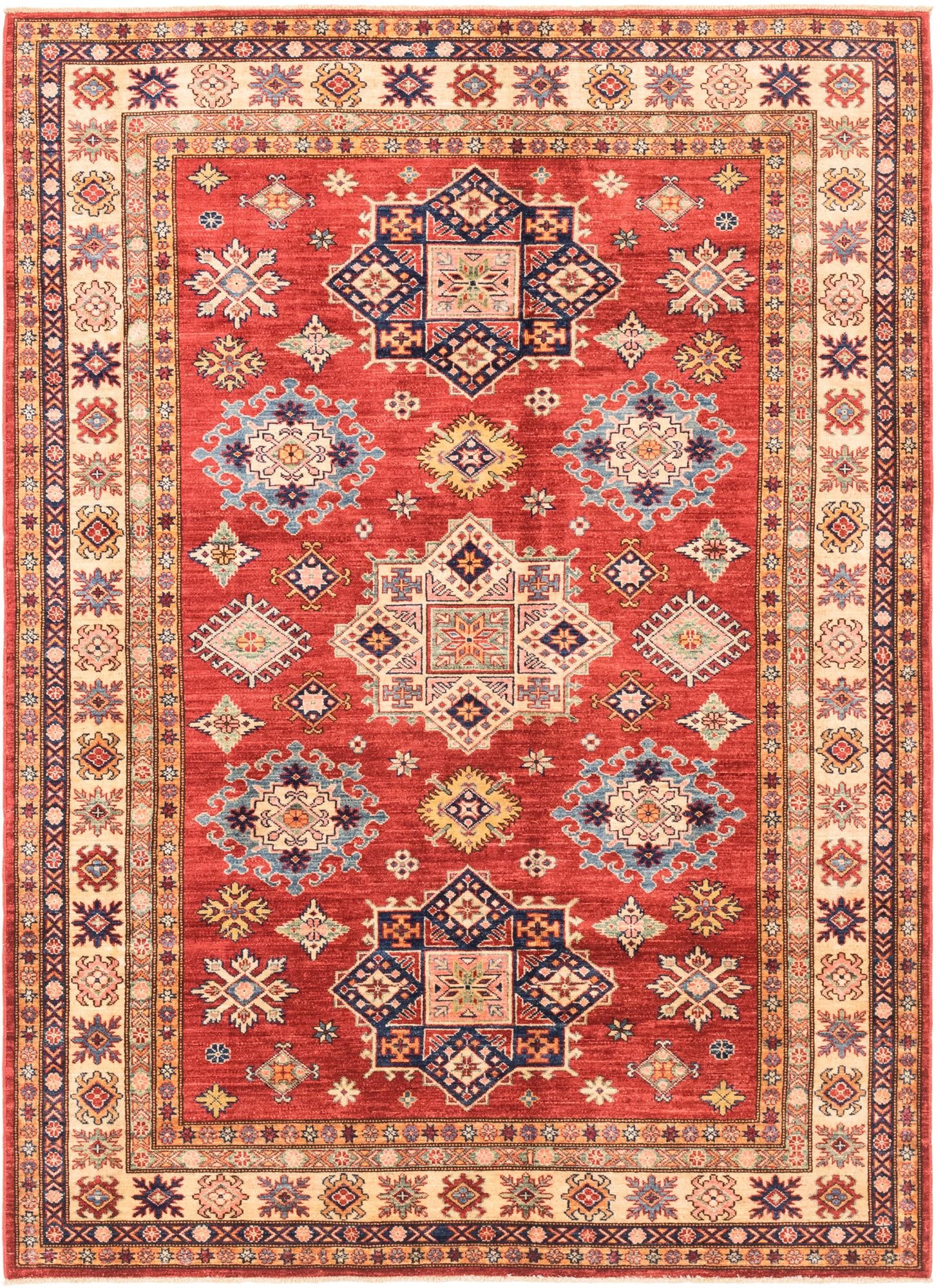 5' 10 x 8' 1 Hand Knotted Kazak Oriental Rug