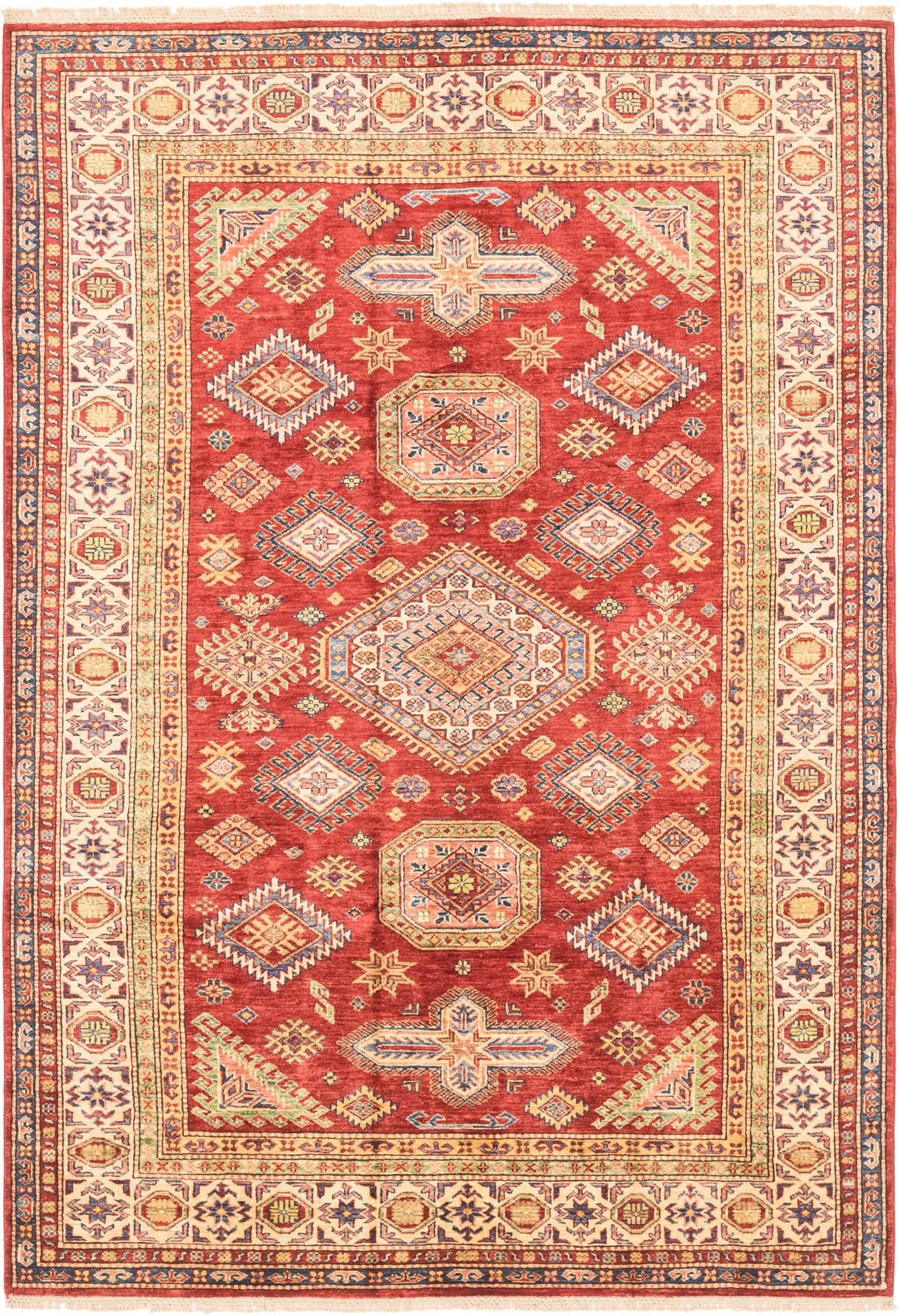 5' 7 x 8' Hand Knotted Kazak Oriental Rug
