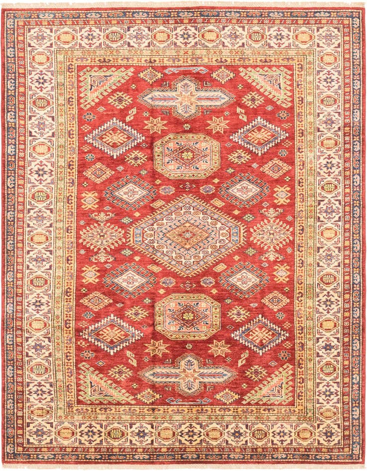 Detail image of 5' 7 x 8' Hand Knotted Kazak Oriental Rug