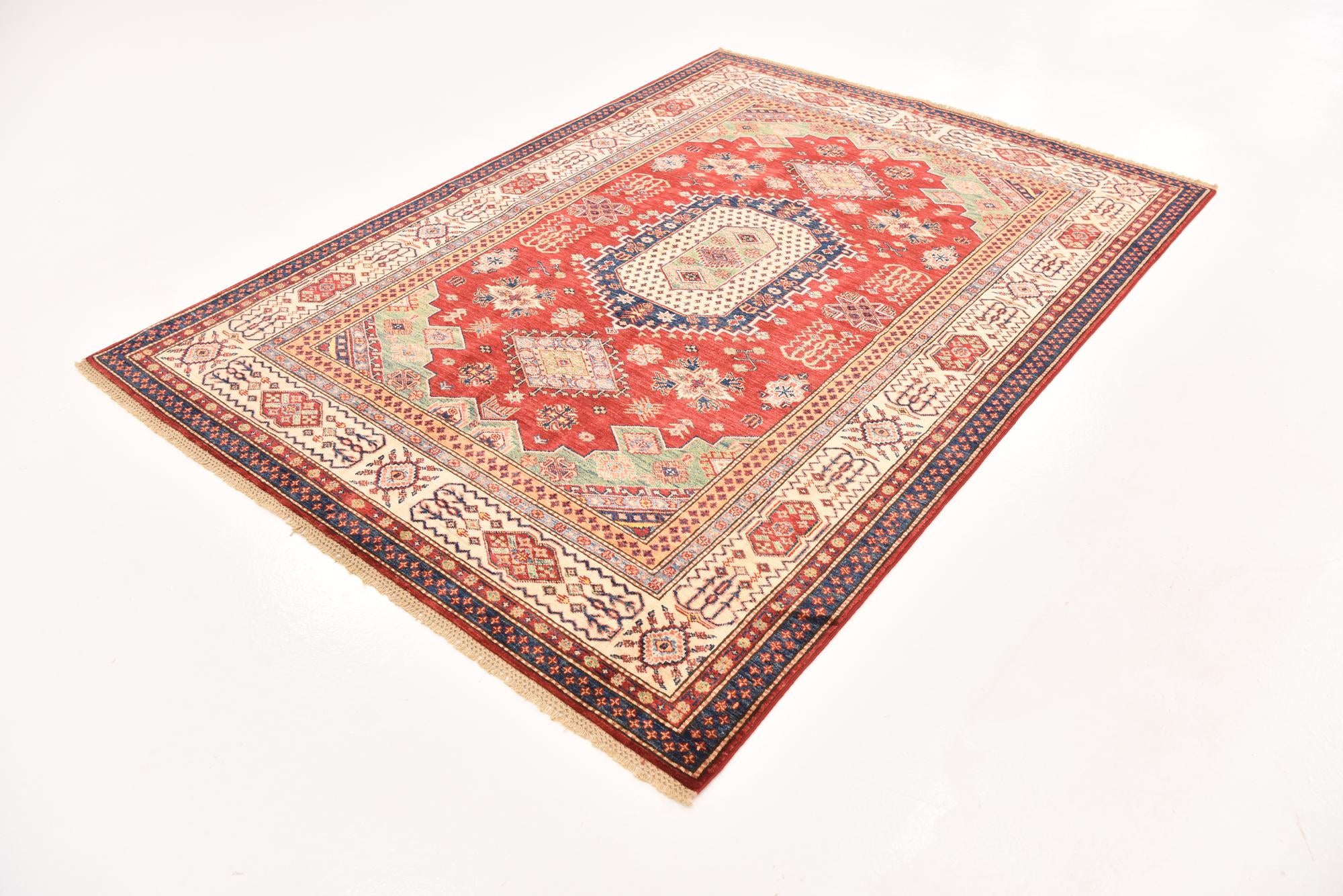 5' 7 x 7' 8 Hand Knotted Kazak Oriental Rug