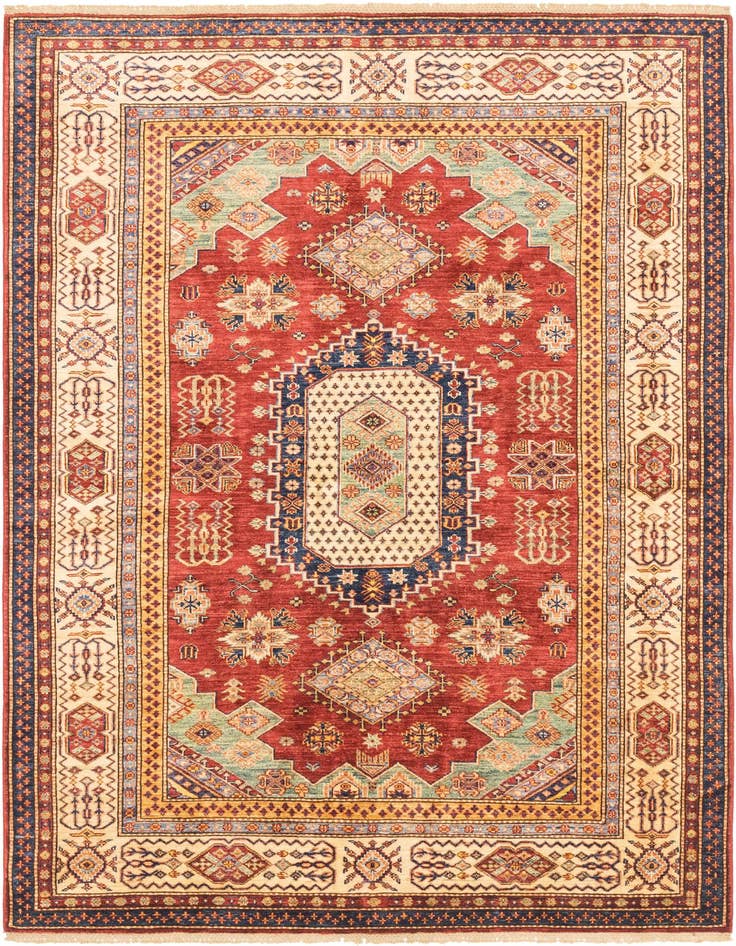 Detail image of 5' 7 x 7' 8 Hand Knotted Kazak Oriental Rug