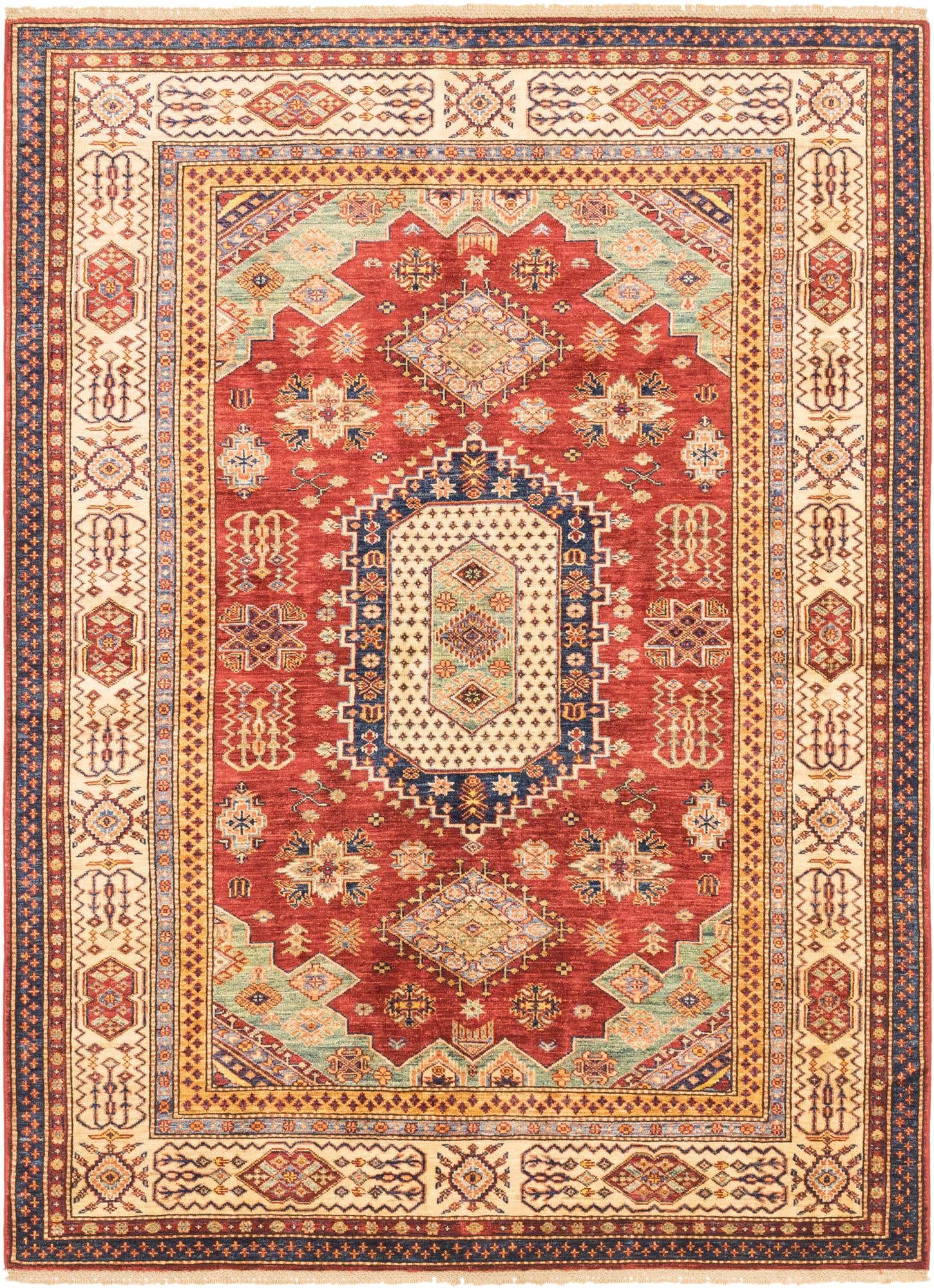 5' 7 x 7' 8 Hand Knotted Kazak Oriental Rug