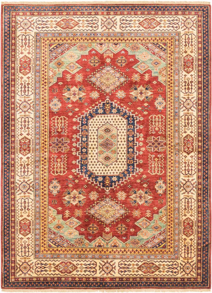 5' 7 x 7' 8 Hand Knotted Kazak Oriental Rug