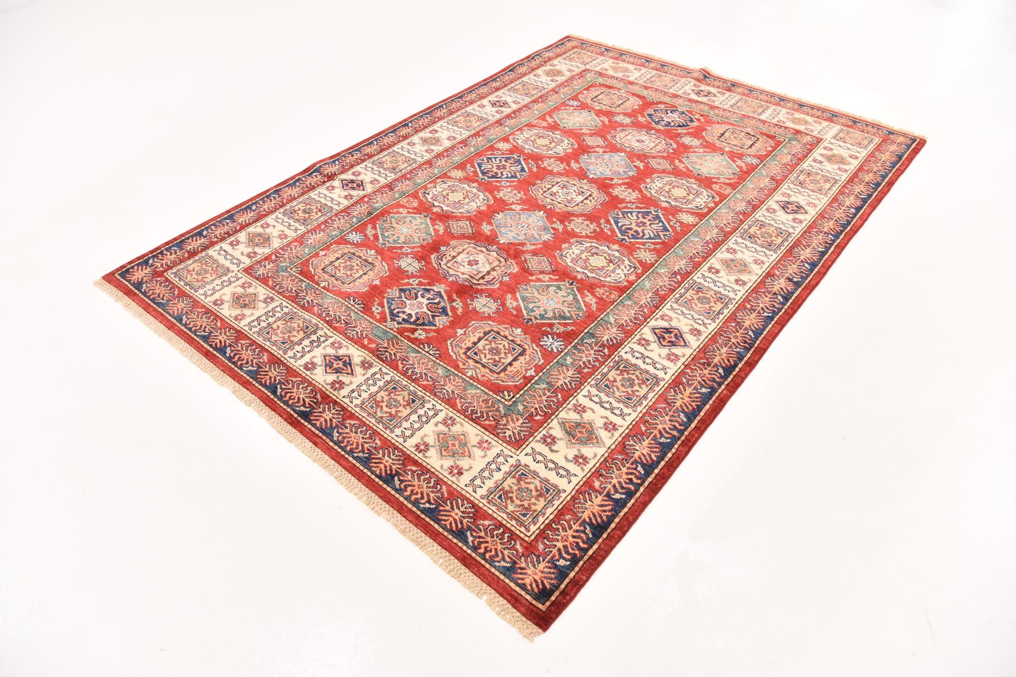 5' 7 x 7' 11 Hand Knotted Kazak Oriental Rug