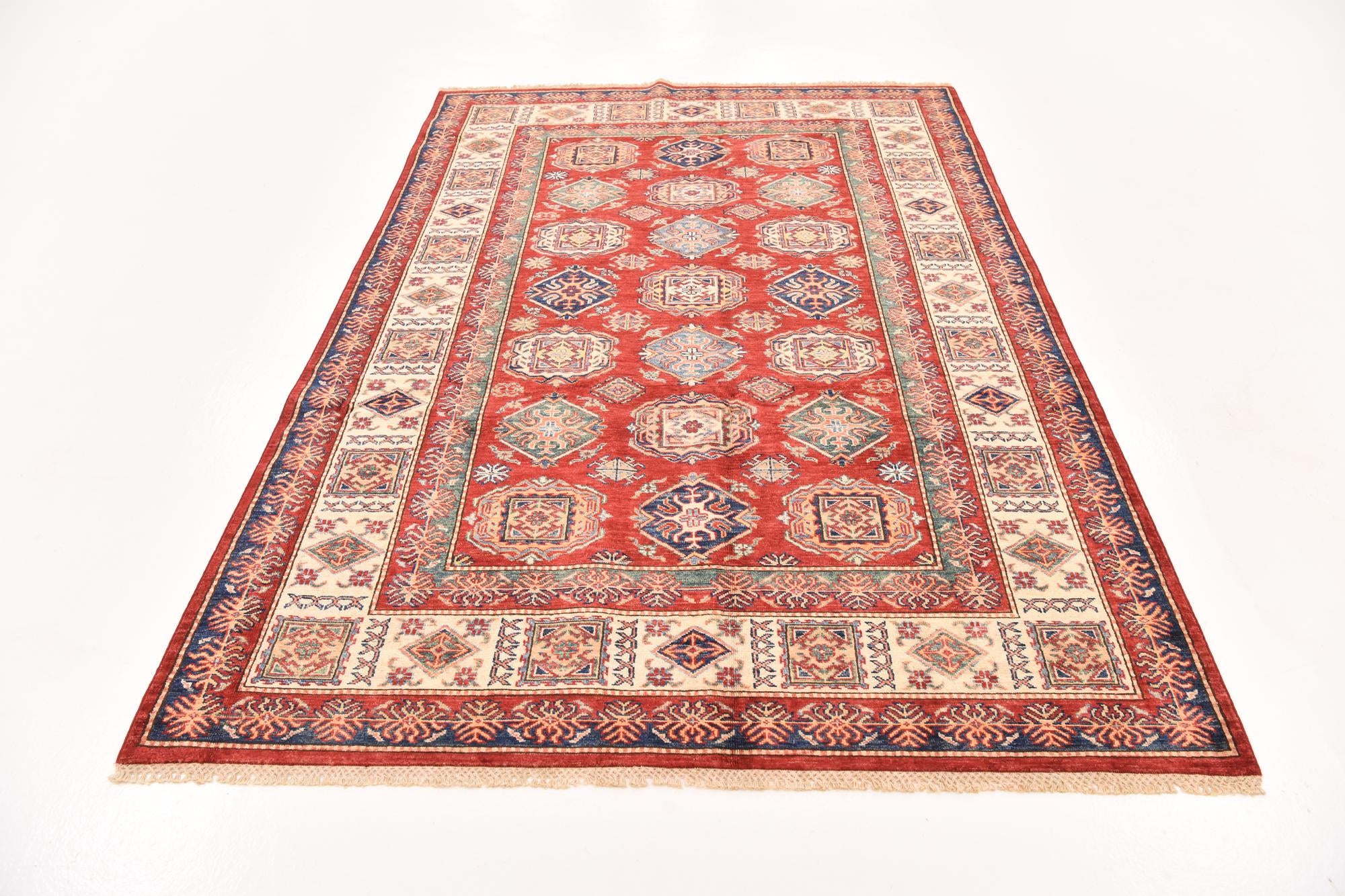 5' 7 x 7' 11 Hand Knotted Kazak Oriental Rug