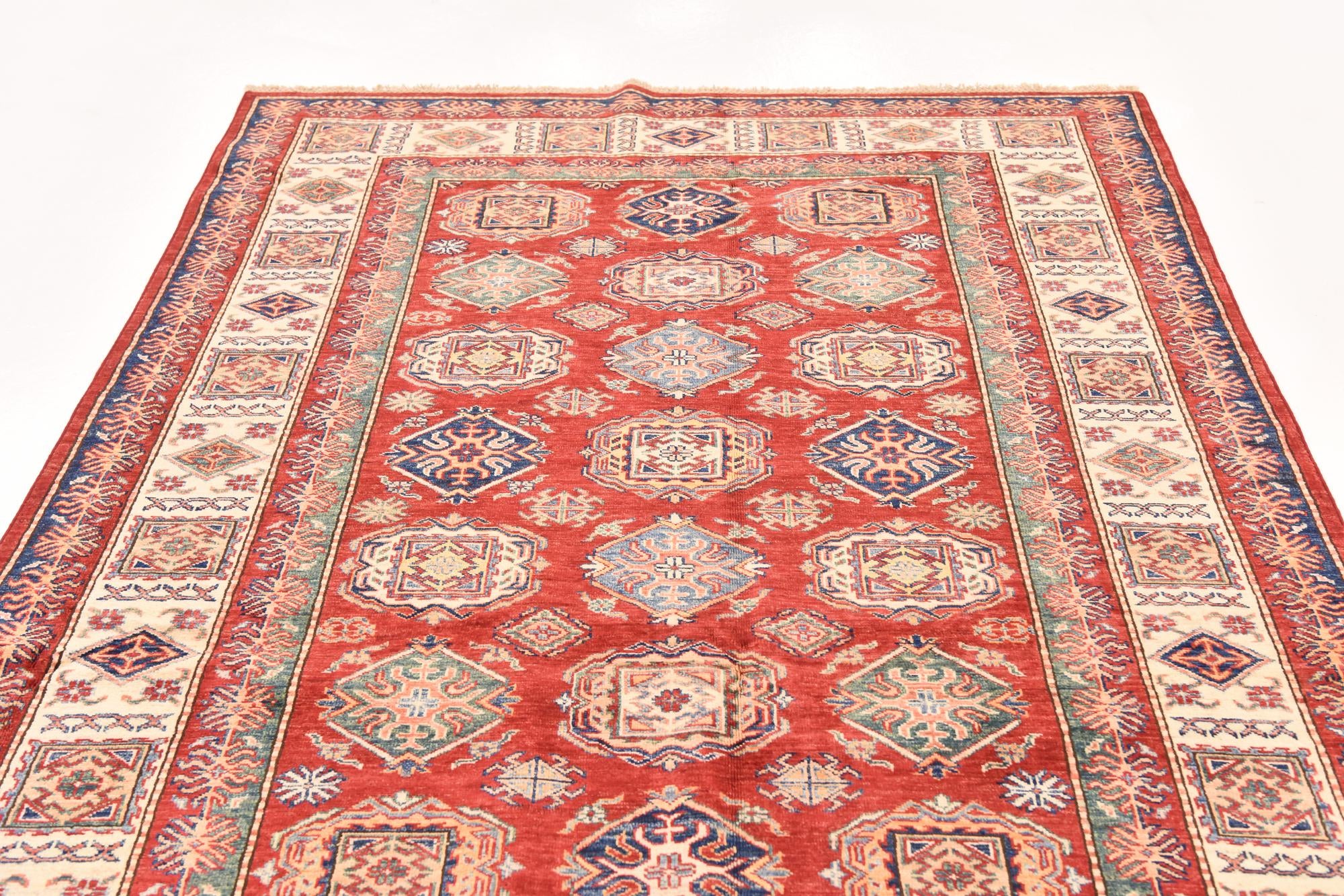 5' 7 x 7' 11 Hand Knotted Kazak Oriental Rug