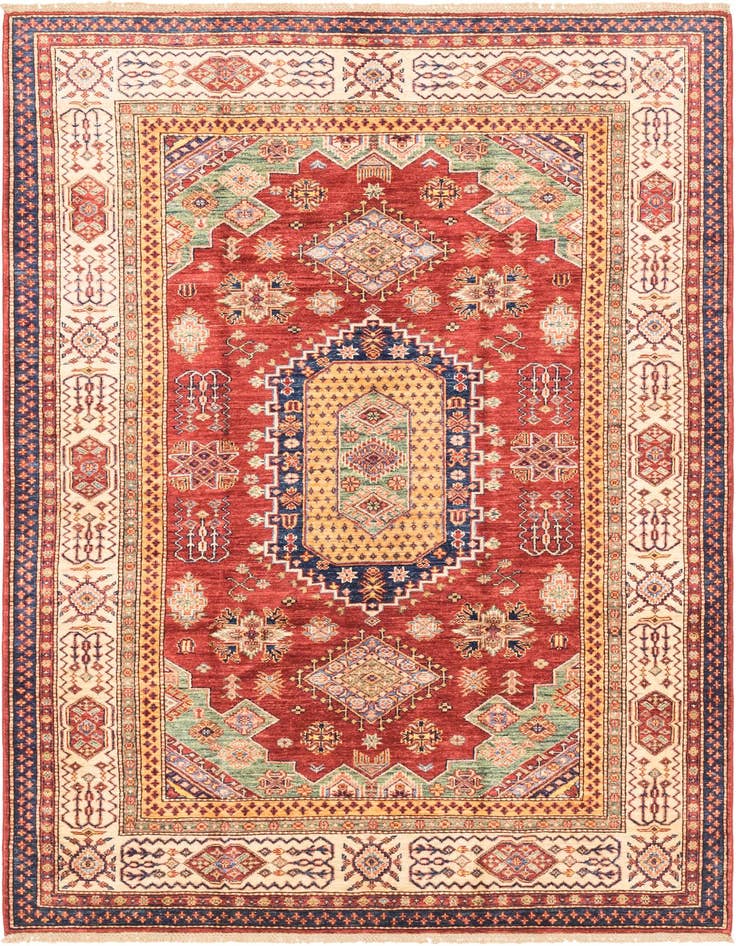 Detail image of 5' 6 x 7' 10 Hand Knotted Kazak Oriental Rug