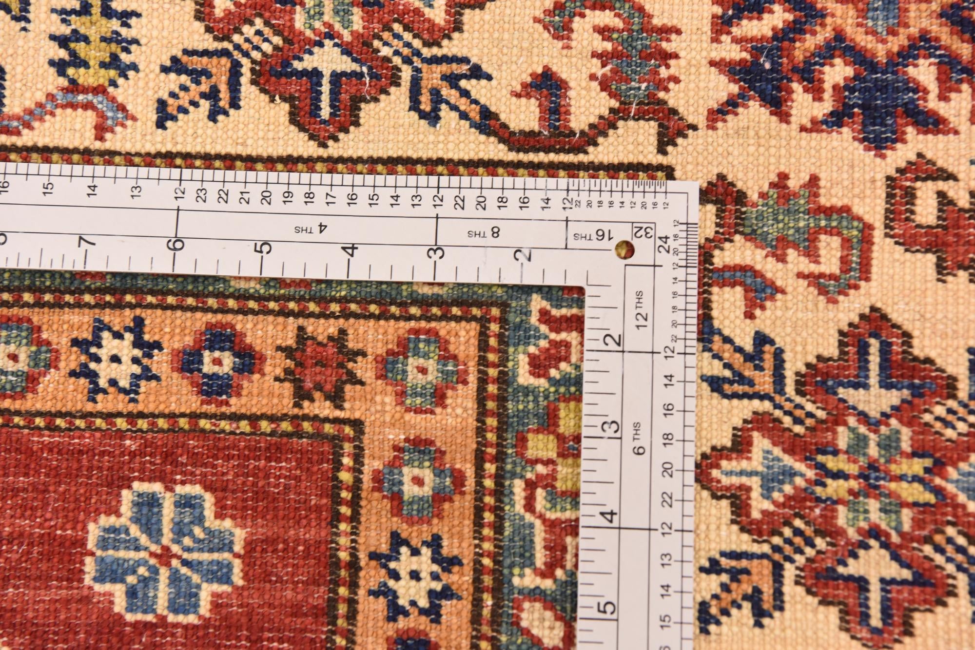 5' 10 x 7' 8 Hand Knotted Kazak Oriental Rug