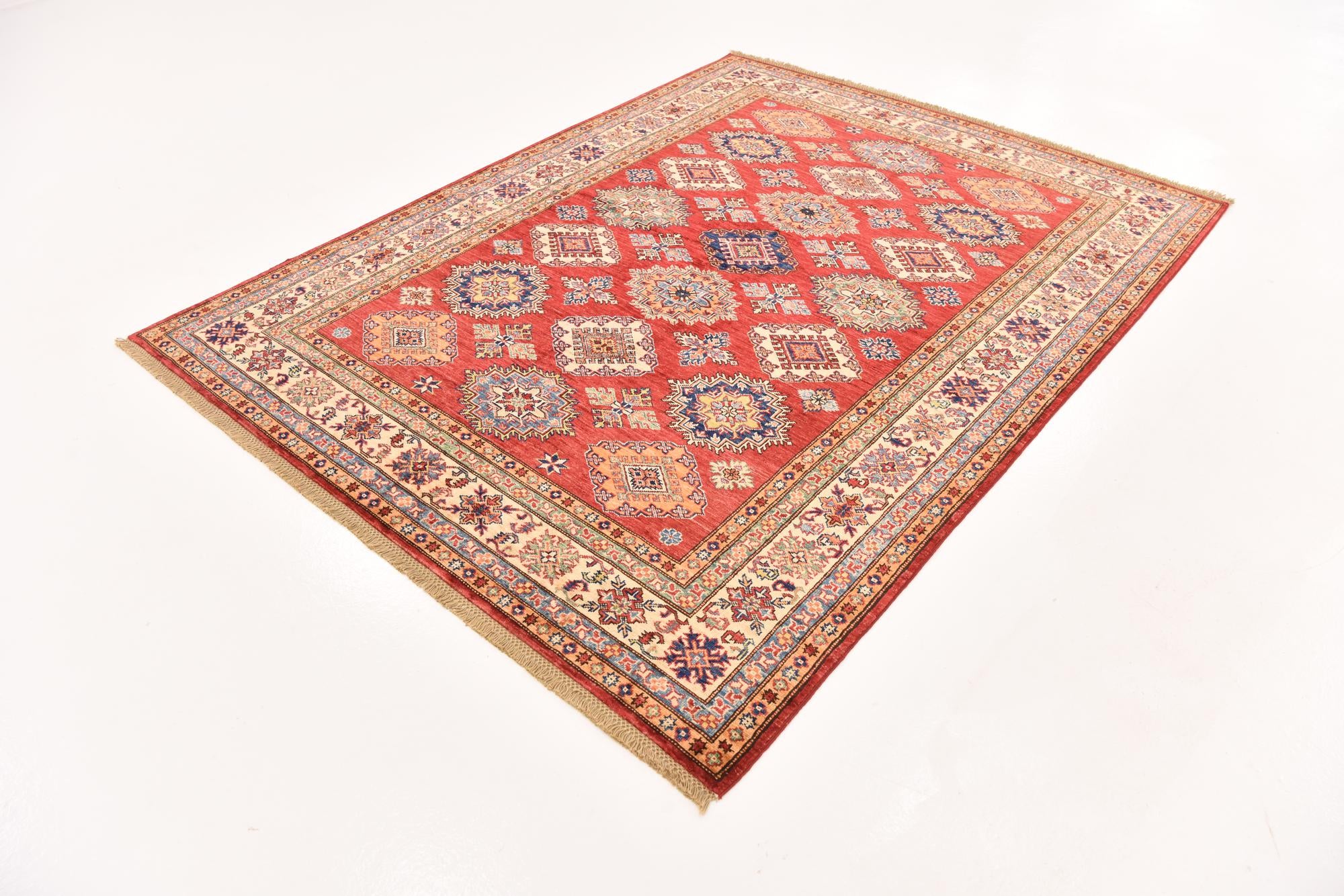 5' 10 x 7' 8 Hand Knotted Kazak Oriental Rug