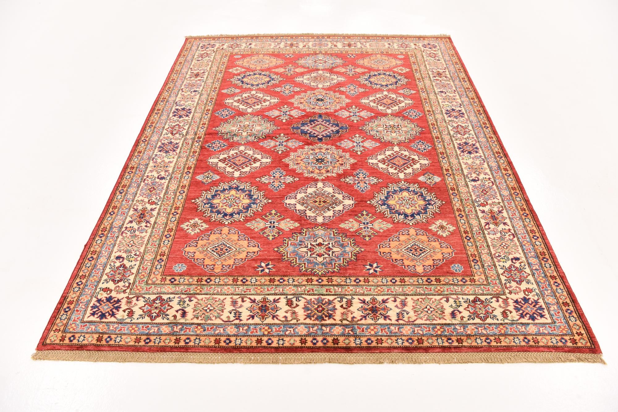 5' 10 x 7' 8 Hand Knotted Kazak Oriental Rug