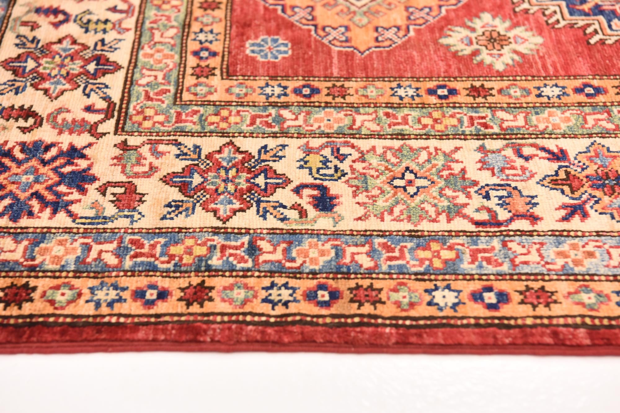 5' 10 x 7' 8 Hand Knotted Kazak Oriental Rug