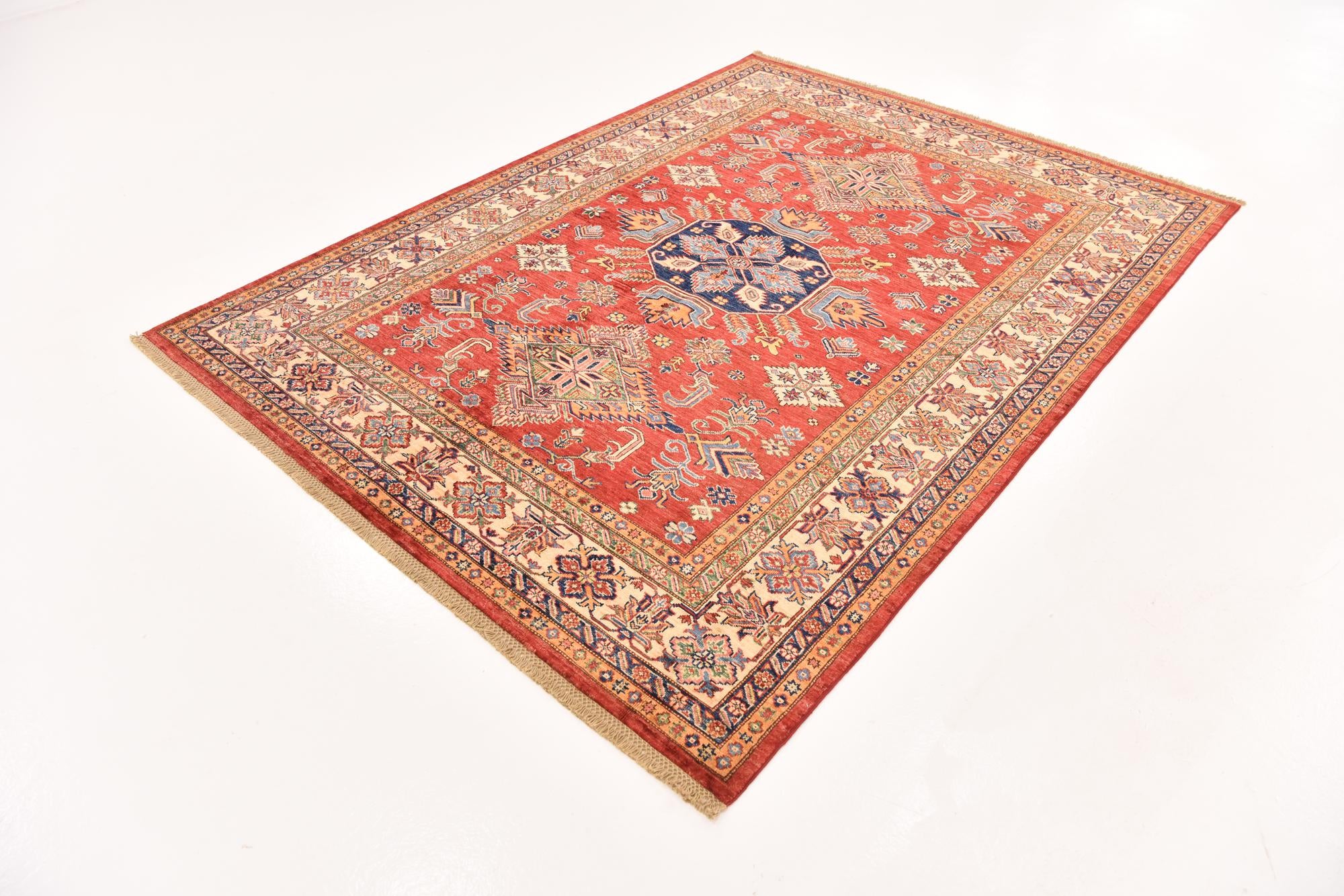 5' 10 x 7' 11 Hand Knotted Kazak Oriental Rug