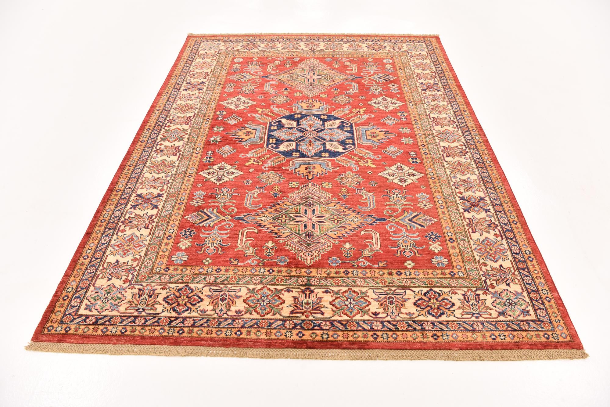 5' 10 x 7' 11 Hand Knotted Kazak Oriental Rug