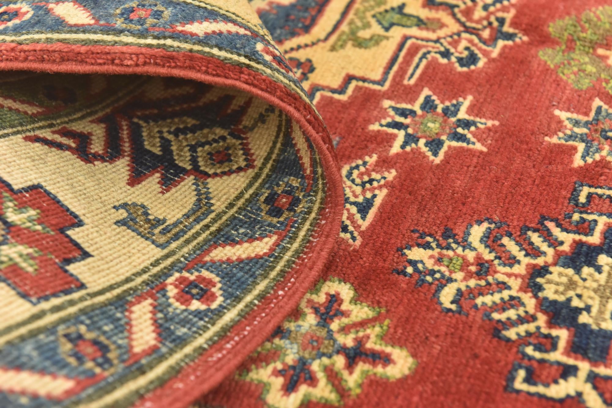 4' x 5' 10 Hand Knotted Kazak Rug