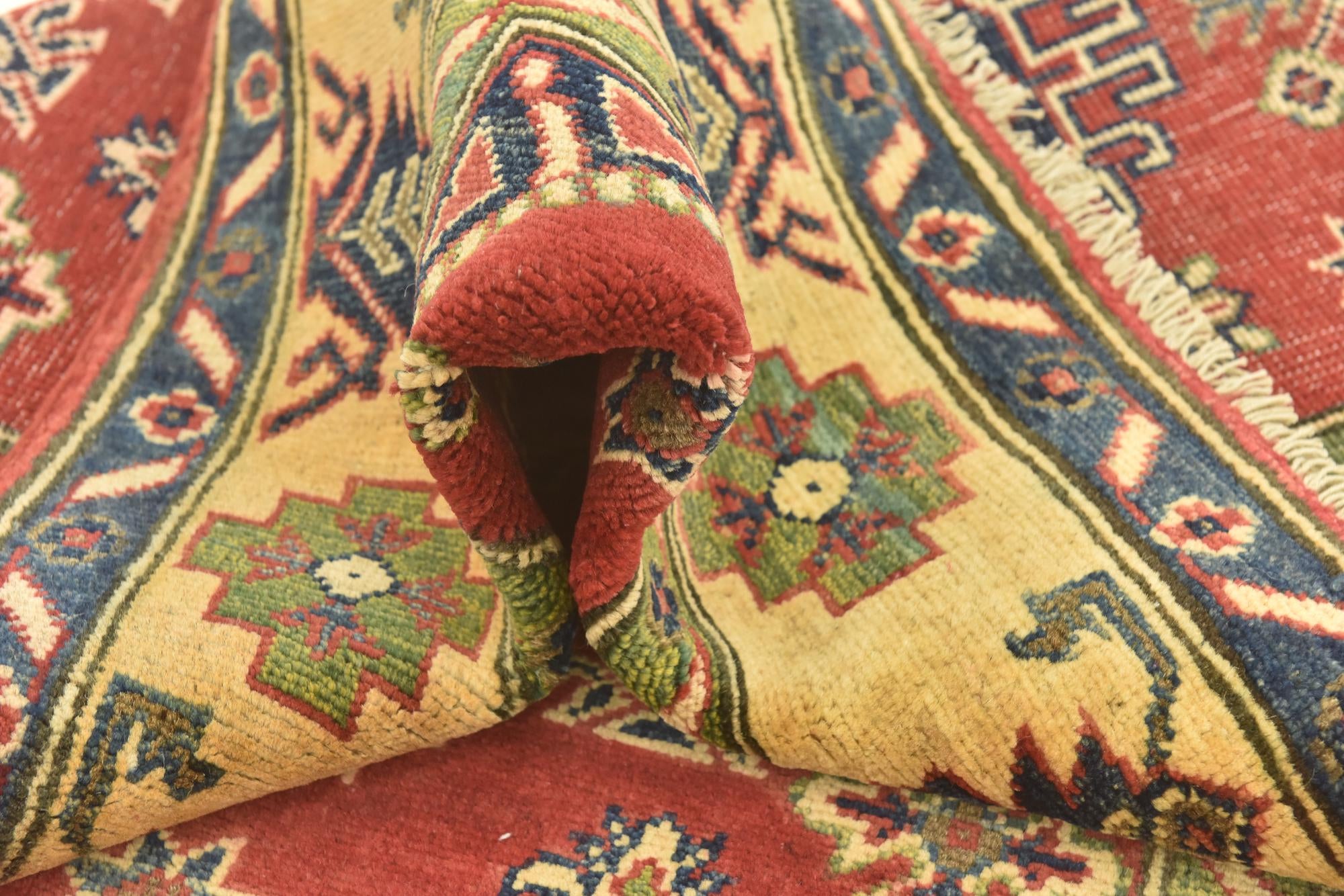 4' x 5' 10 Hand Knotted Kazak Rug