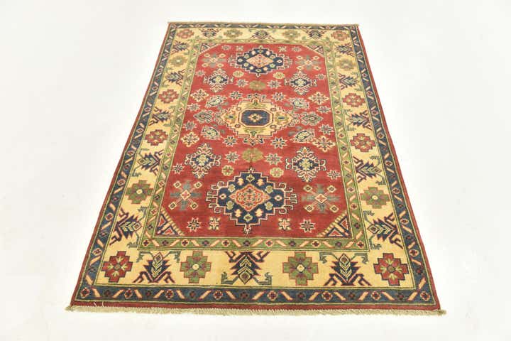 4' x 5' 10 Hand Knotted Kazak Rug
