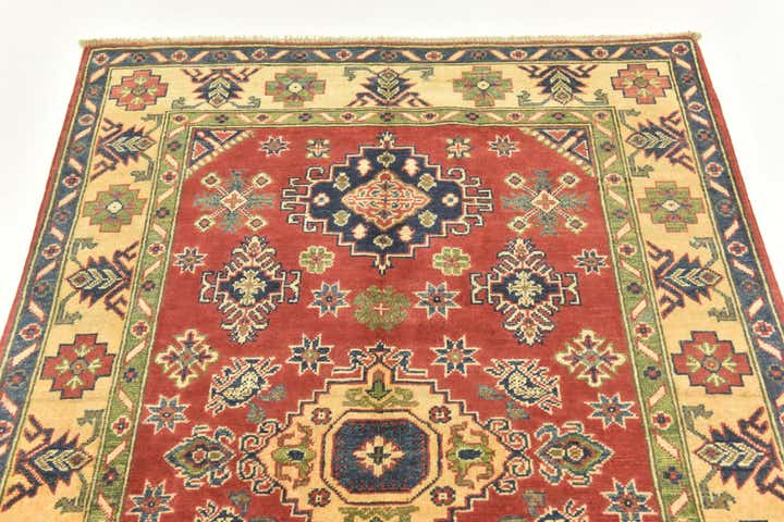 4' x 5' 10 Hand Knotted Kazak Rug