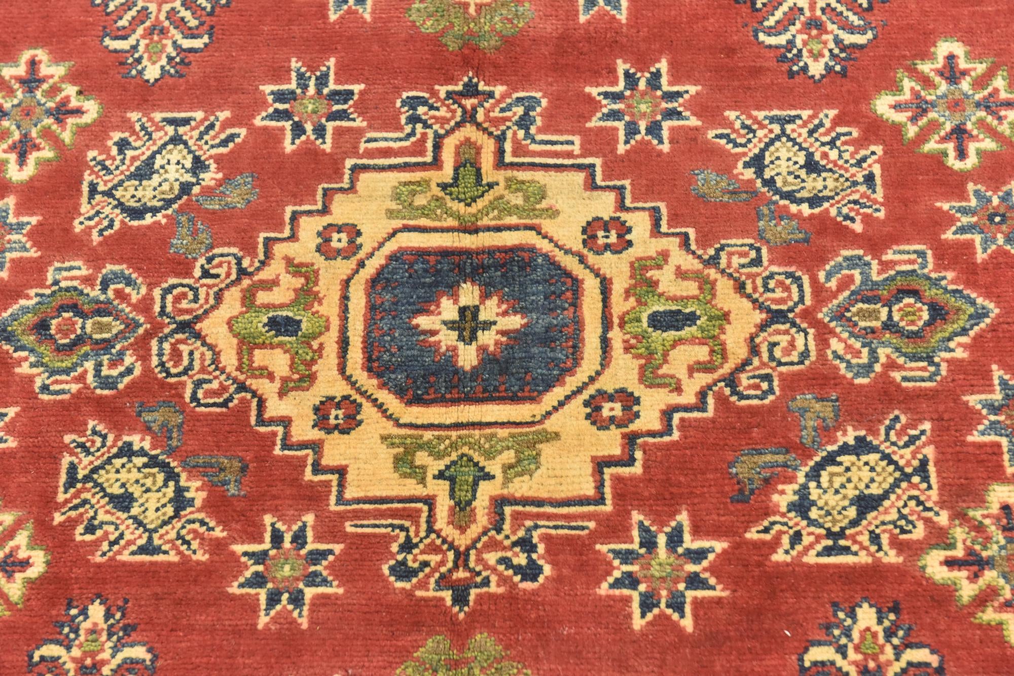 4' x 5' 10 Hand Knotted Kazak Rug