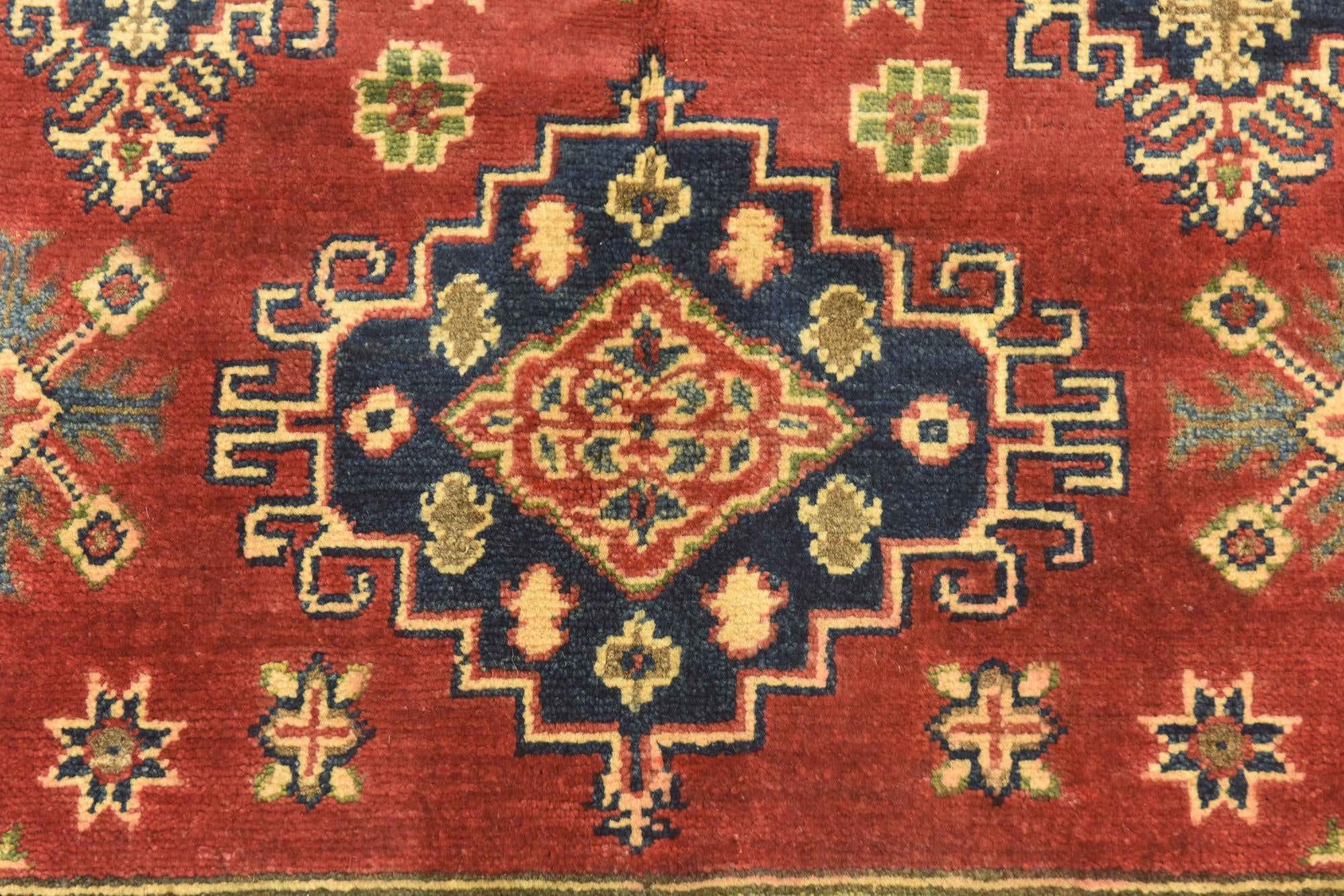 4' x 5' 10 Hand Knotted Kazak Rug