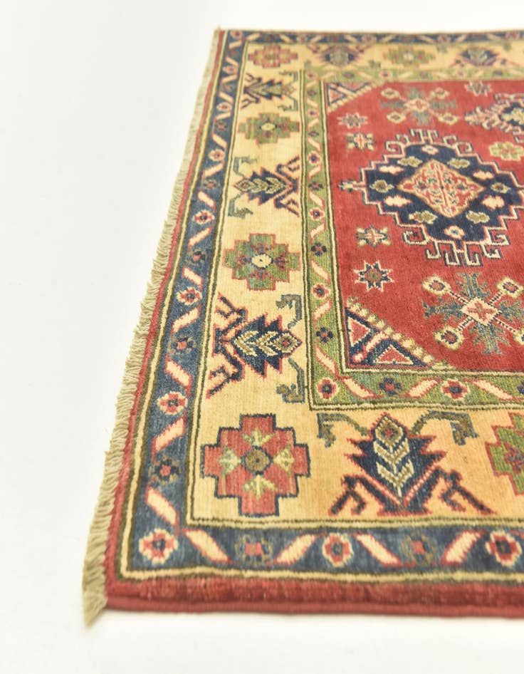 Detail image of 4' x 5' 10  Hand Knotted Kazak Rug