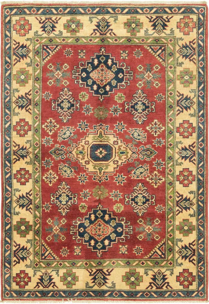 4' x 5' 10 Hand Knotted Kazak Rug