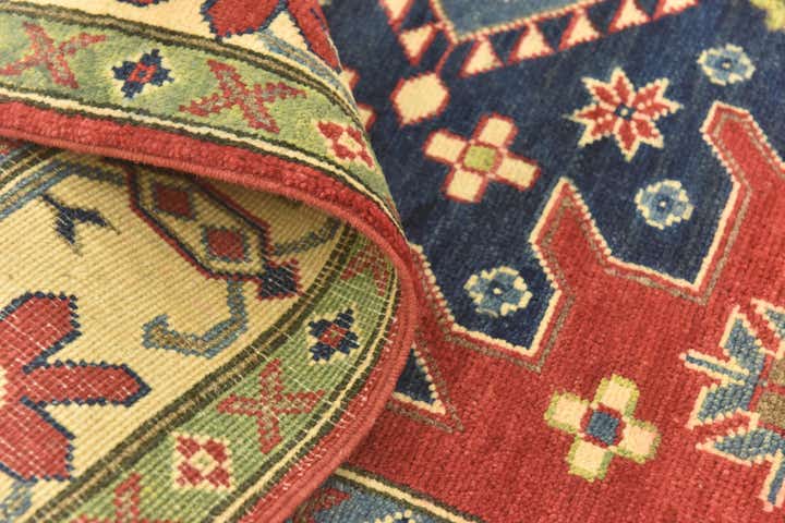 4' x 6' 3 Hand Knotted Kazak Rug