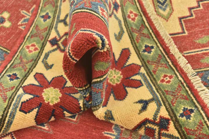 4' x 6' 3 Hand Knotted Kazak Rug