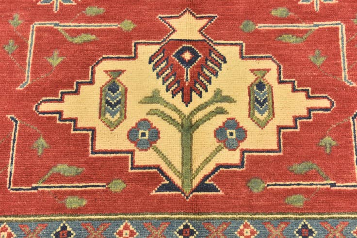 Detail image of 4' x 6' 3 Hand Knotted Kazak Rug