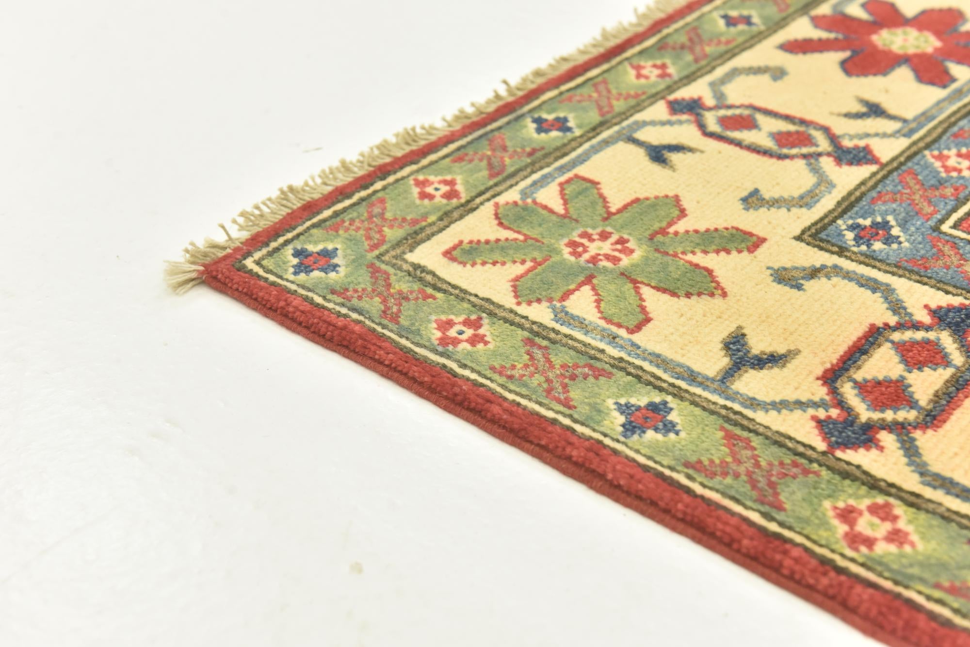 4' x 6' 3 Hand Knotted Kazak Rug