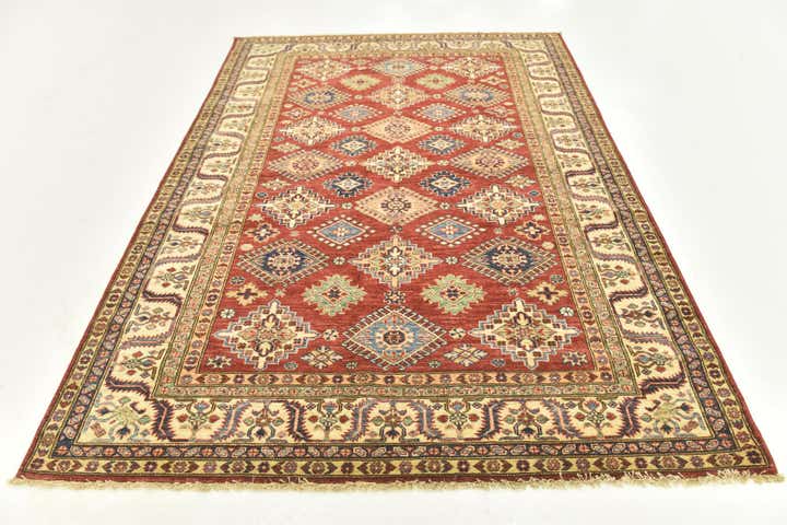 5' 7 x 7' 9 Hand Knotted Kazak Oriental Rug