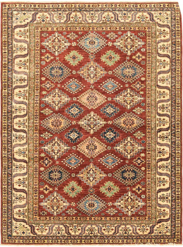 5' 7 x 7' 9 Hand Knotted Kazak Oriental Rug