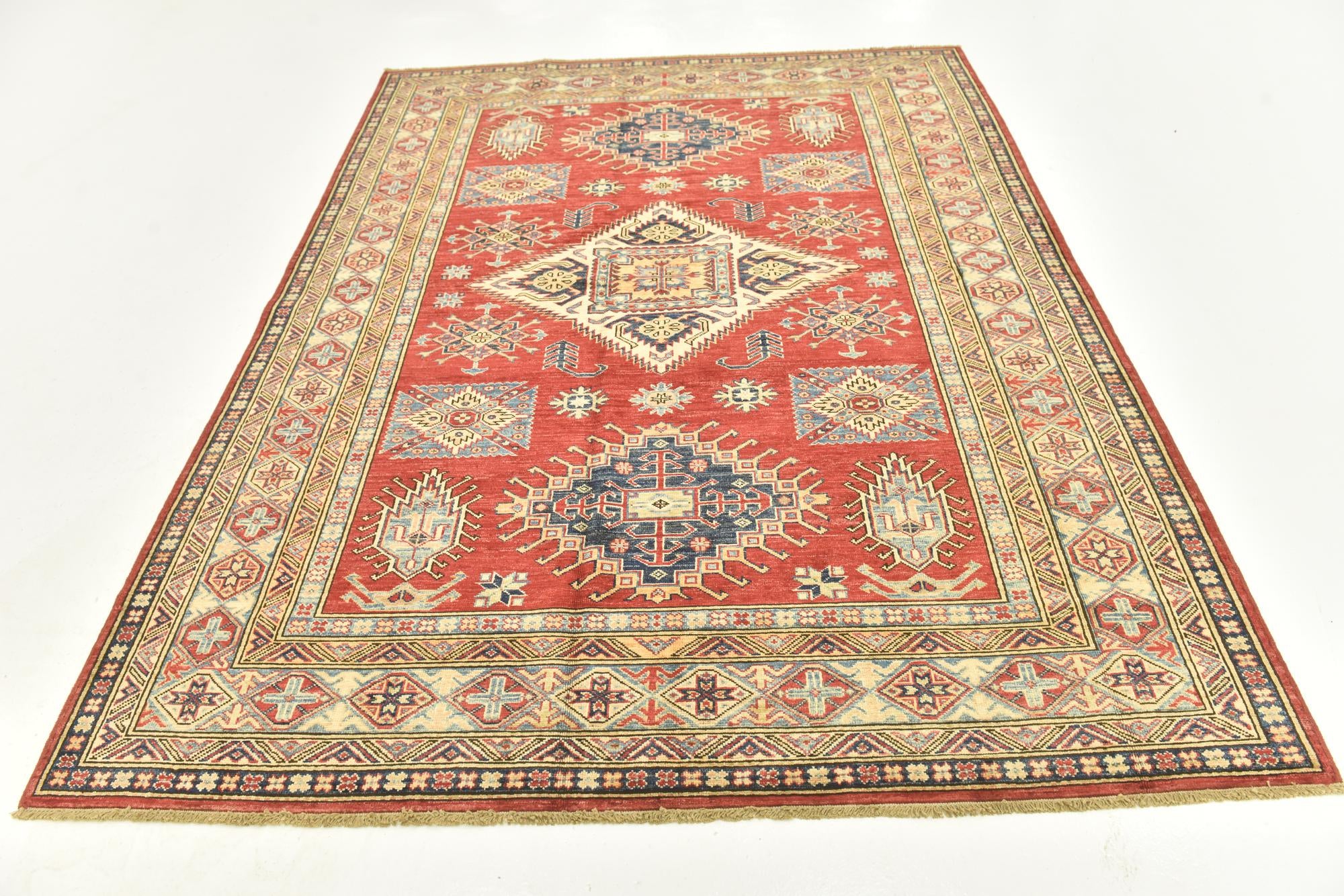 5' 9 x 7' 7 Hand Knotted Kazak Oriental Rug